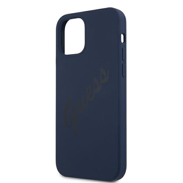 Guess GUHCP12MLSVSBL iPhone 12/12 Pro 6,1" niebieski/blue hardcase Script